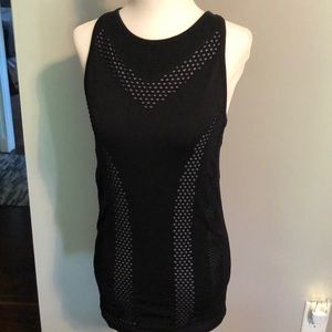 Athleta Black Burpee Racerback Athletic Tank Top